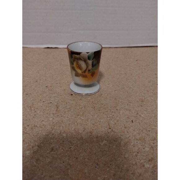 Noritake Porcelain Footed White Rose Toothpick Holder - Picture 1 of 4